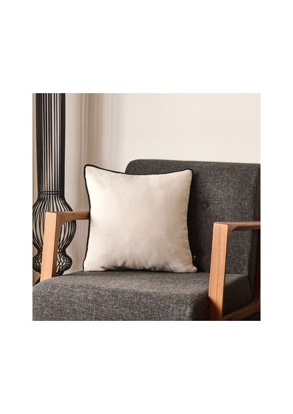 Soft Asas Kırlent - Beyaz - 45X45 cm