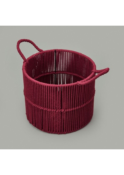 Living Earthy Hues Çok Amaçlı Küçük Dekoratif Sepet - Bordo - 25X20 cm modelleri