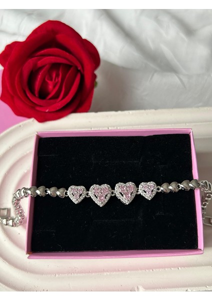 Zirkon Taşlı Bileklik Gümüş Gold Renk Şık Kadın Bileklik Sevgiliye Hediye Kutuluu fiyatları