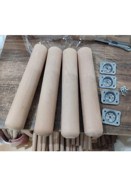 Bohem Modeli -7cm Çap- Naturel Ahşap Masa&sehpa Ayakları fiyatları