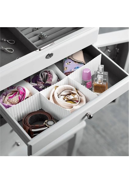 Ayarlanabilir Kesilebilir Çekmece Düzenleyici 4 Lü 10 x 40 cm Çekmece Kaşıklık Düzenleyici
