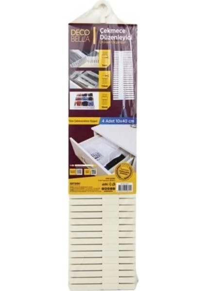 Ayarlanabilir Kesilebilir Çekmece Düzenleyici 4 Lü 10 x 40 cm Çekmece Kaşıklık Düzenleyici fiyatları