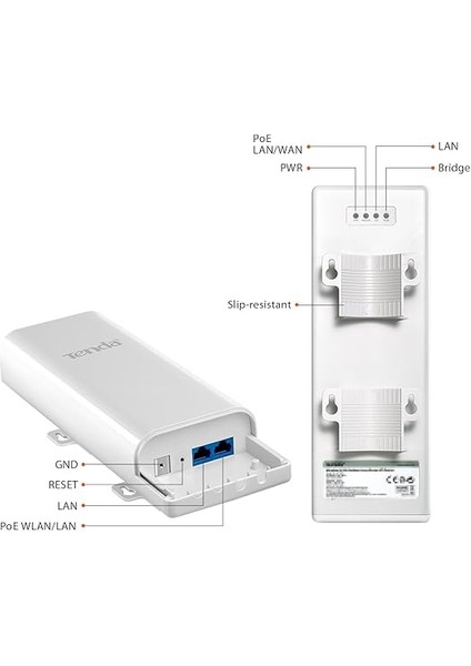 O3 Dış Mekan Erişim Noktası Wi-Fi 2.4ghz 11N 150MBPS, 2 x 10 / 100MBPS Ethernet Portu, Pasif Poe, -30 ℃ ~ 60 ℃, IP64 Su Geçirmez Muhafaza, 6000V Yıldırımdan Korunma fiyatları