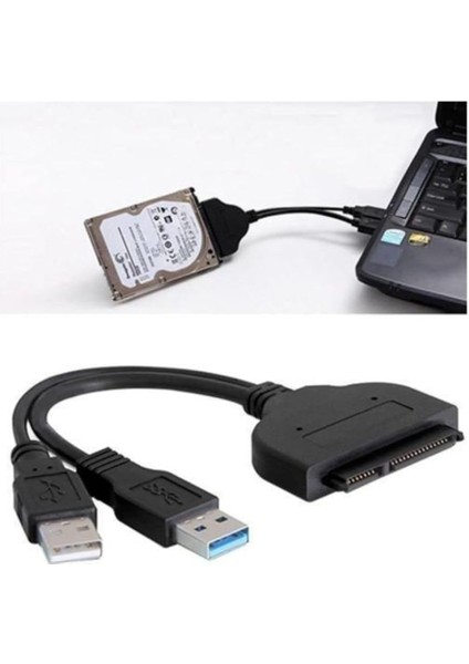 USB 3.0 2.5' Inç Sata SSD HDD Hard Disk Çevirici Dönüştürücü Adaptör Kablosu