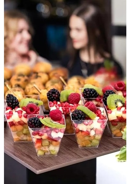 Kübik Prizma Kase Mika Kapaksız Sunum Kabı 40'lı 200 cc indirimleri