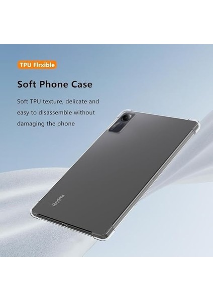 Redmi Pad Se 11INÇ ile Uyumlu Kılıf Darbelere Dayanıklı Şeffaf Kapak Renksiz modelleri