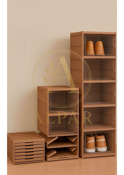 1 Adet 6 Katlı Modüler Ayakkabılık Lüks Ayakkabı Kutusu Seti Dolabı Katlanır Istiflenebilir Toprak fiyatları