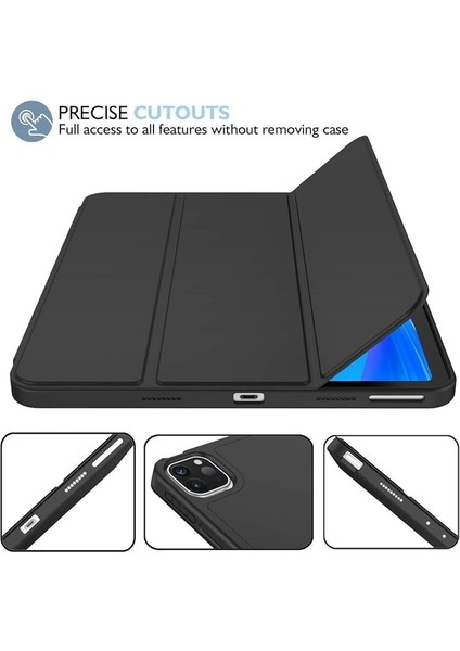 Ipad Pro 11 1/2/3/4.nesil 2018-2023 ile Uyumlu Kılıf Kılıf Kalem Bölmeli Orj Smart Case Kabak, Mürdüm fırsatları