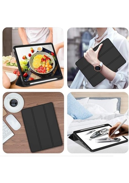 Ipad Pro 11 1/2/3/4.nesil 2018-2023 ile Uyumlu Kılıf Kılıf Kalem Bölmeli Orj Smart Case Kabak, Mürdüm indirimleri