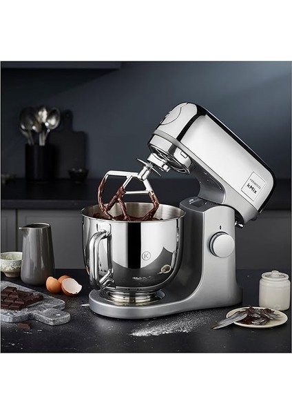 KMIX760 Limited Edition Mutfak Şefi Krom KMX760CH - Stand Mikser, 1000 Watt, 5 Litre Hazne, Sıçrama Önleyici Kapak, Özel Kaplama Döküm Gövde, Chrome modelleri