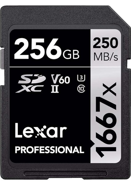 Professıonal 256 GB 1667X Sdxc Hafıza Kartı (250MB/S-90MB/S)