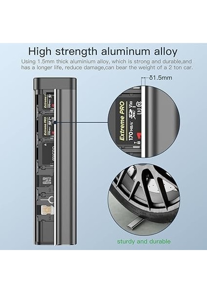 Microsd Için Alaşımlı Hafıza Kartı Depolama Çubuğu - Tam Sd ve Nano Sim Düzenleyici DC536CB fiyatları