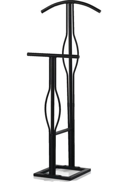 Dilsiz Uşak Çift Tepeli Metal Modüler Ofis Işyeri Elbise Askılık (Siyah) fırsatları