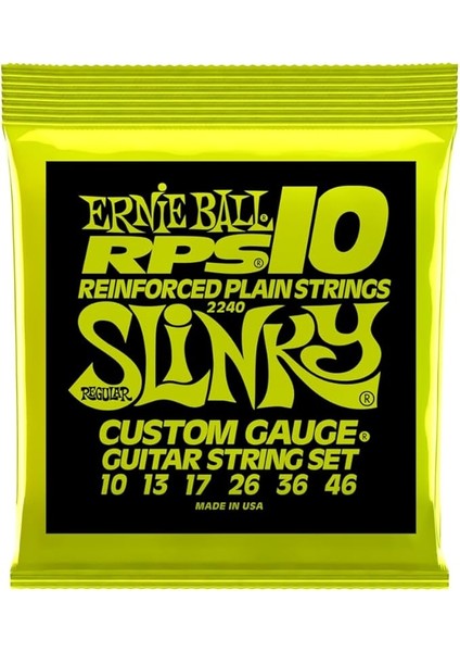 Ball Normal Slinky Rps Nikel Yara Elektro Gitar Telleri, Ölçü 10-46