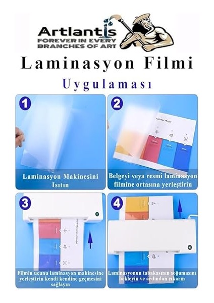 Laminasyon Filmi Parlak A4 10 Lu 1 Paket 125 Mikron Laminasyon Kaplama Pvc Kaplama Poşeti 10 Adet modelleri