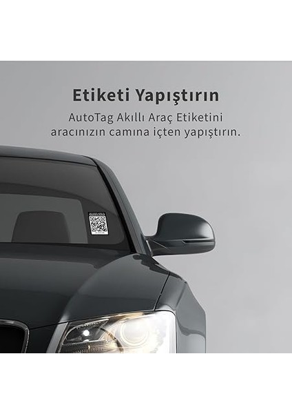 Qr Kodlu Akıllı Araç Etiketi - Karekod Numaratör - Içten Yapıştırmalı Cam Etiket modelleri