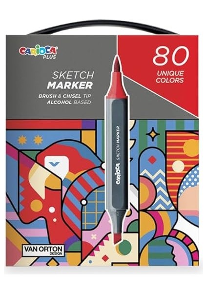 Plus Sketch Marker Çift Taraflı Çizim Kalemi 80 Renk fırsatları