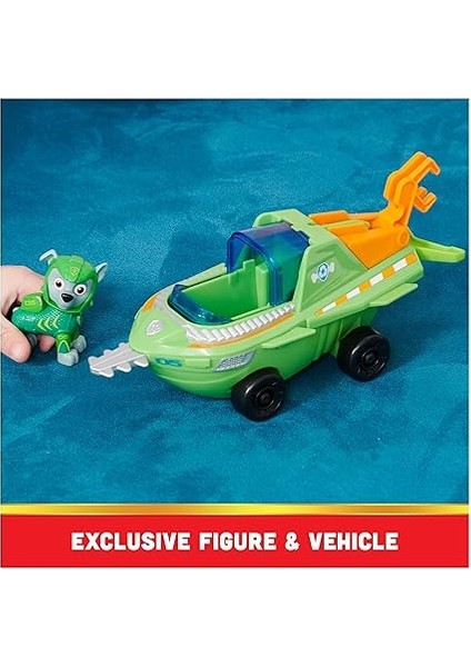 Patrol, Aqua Pups, Rocky Köpek Yavrusu Figürlü Testere Balığı Tasarımlı Ana Araç, Oyuncak Araba, 3 Yaşından Büyük Çocuklar Için modelleri