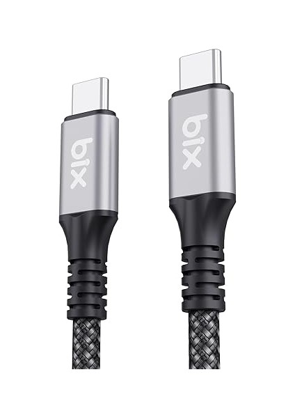 BXCC242 Usb4 Thunderbolt 3/4 Uyumlu Usb-C If 240W 40GBPS 8k 60Hz UHD Şarj, Data ve Görüntü Kablosu 1 Metre