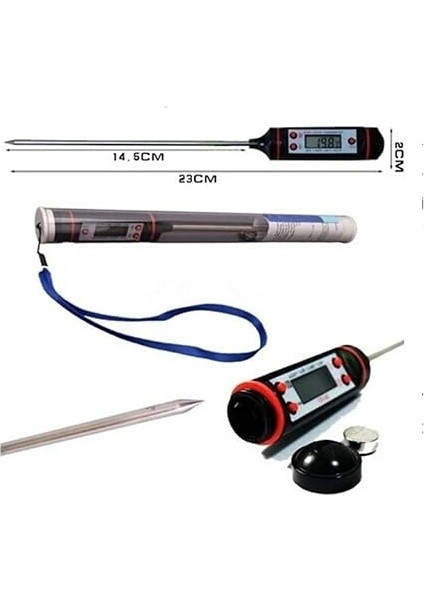 Termometresi, Et Termometresi, °c/°f Düğmeleriyle Ekstra Uzun Okuma Performansı - Izgara, Mangal, Biftek, Şeker, Süt, Su, Banyo Hamur Işleri. modelleri