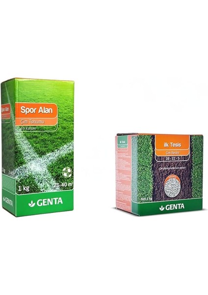 Spor Alan Çim Tohumu - Ilk Tesis Çim Gübresi - 40 M2 Alan Için