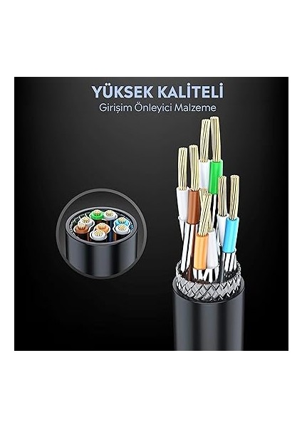Cat7 Ethernet Patch Adsl Modem Internet Kablosu (Cat7, 50 Metre) fiyatları