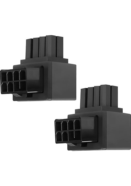 2pack Gpu VGA Pcıe 8 Pin Güç Adaptörü Dik Açı, 90 Derece Açı Konektörü Güç Adaptörü Kartı Masaüstü Grafik Kartı -Siyah indirimleri