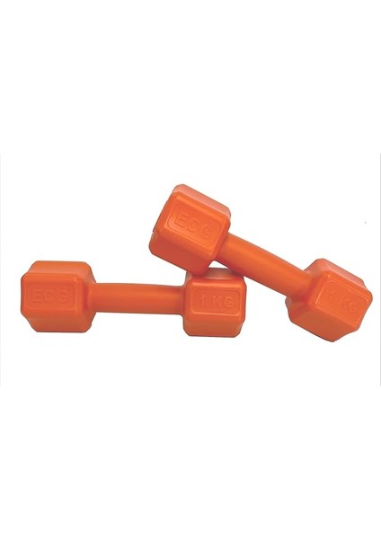 1 kg Turuncu Dambıl Seti 1 kg x 2 Adet Toplam 2 kg Ağırlık Seti