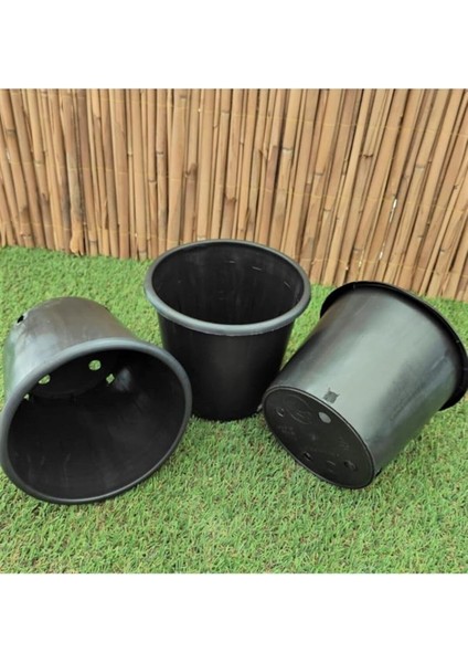 Üretim Saksısı 50 Adet 2,7 Lt 16X16 cm Plastik Saksı Siyah Üretim Saksı Bitki Üretim Saksısı
