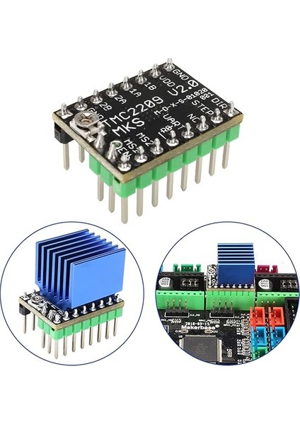 Adım Motor Sürücüsü, 5 Çift Mks TMC2209 Step Motor Sürücüsü Stepsticks 3D Yazıcı Aksesuarları Için Ultra Sessiz fiyatları