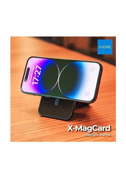 Magsafe Ile Uyumlu Deri Kartlık, Iphone 12/13/14/15/16 Modelleri ile Uyumlu, 5 Kart Kapasiteli, Açılır Kapanabilir Stand Olma Özellikli, Hafif ve Şık Tasarım, MC2500, Siyah fırsatları