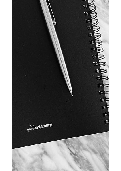 Tanıtım Spiralli Defter, Siyah Kapaklı, A5 Boyutunda (15X21 Cm), 100 Yaprak (Çizgili) modelleri
