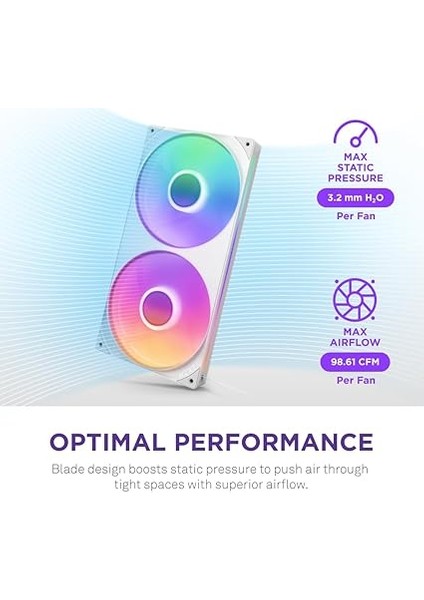 F280 Rgb Core – 280 mm Tekli Çerçeve Fan Birimi 2 x 140 mm Rgb Fanlı – Devir Sayısı ve Aydınlatma Kontrolü – Yüksek Statik Basınç ve Hava Akımı – Fan Başına 8 Argb LED – Beyaz fırsatları