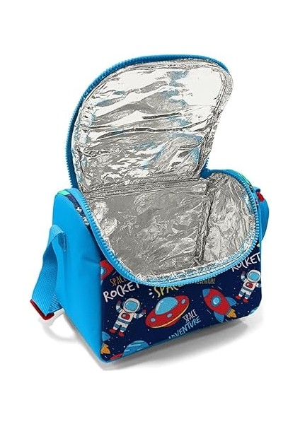 High Lacivert Mavi Uzay Desenli Beslenme Çantası - Erkek Çocuk fiyatları