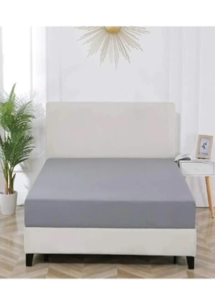 Tek Kişilik 100X200 Lastikli Penye Çarşaf - Koyu Gri (Koyu Gri / 100 x 200)