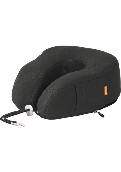 Bambu Serisi | Ortopedik Boyun ve Seyahat Yastığı | Siyah Renk