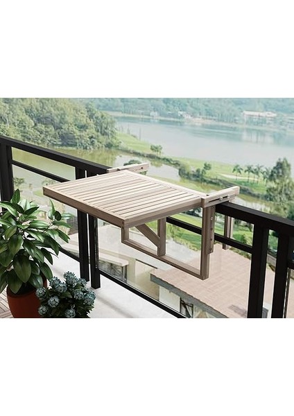Real Wood Stockholm Balkon Katlanır Masa Ayarlanabilir Fsc Akasya Ağacı Organik Beyaz fiyatları