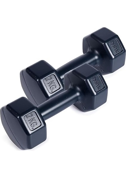 Sports Plastik Dambıl Seti, 2 kg x 2 Adet, Siyah, Çimento Dolgulu indirimleri