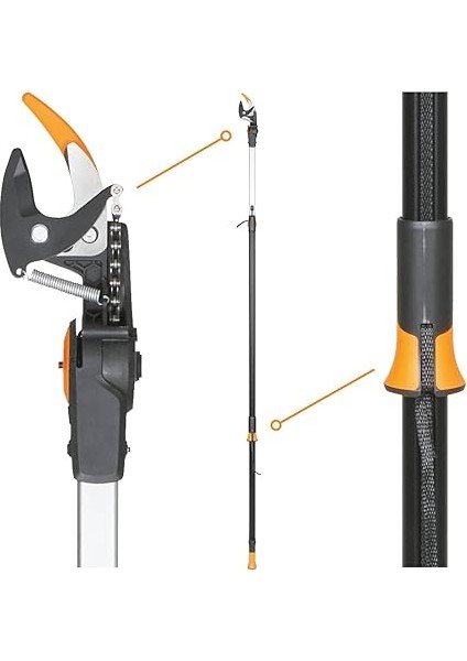 Zürafa Kesme Seti, Bypass Teleskopik Kesme Zürafası, Çelik Bıçak/alüminyum Sap, 2,4-4 M, UPX86 ve Adaptörlü Ağaç Testeresi, Sertleştirilmiş Çelik, 46 Cm, 1023634 indirimleri