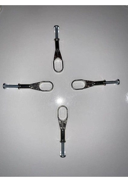 U Flanş 4lü Paket Vidalı Dolap Askı Aparatı Tüm Marka Ürünlere Uyumlu