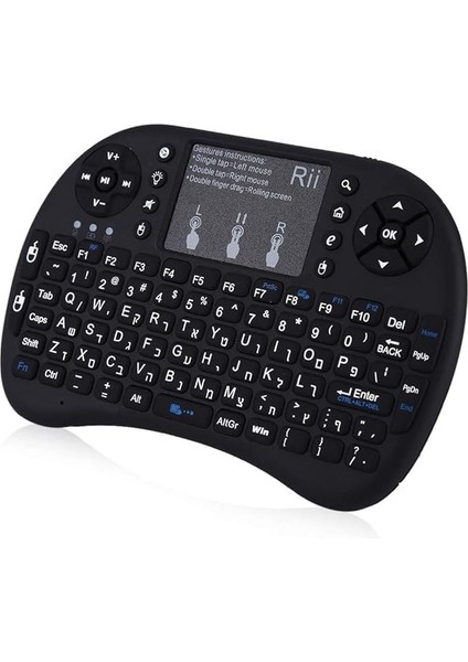 Akıllı Tahta ve Akıllı Tv Için Fare Özellikli Kablosuz Mini Klavye Siyah