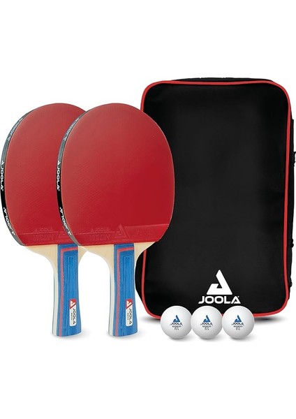 Masa Tenisi Seti Duo Pro 2 Masa Tenisi Raketi + 3 Masa Tenisi Topu + Masa Tenisi Kılıfı, 6 Parça