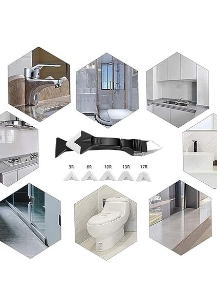 3'ü 1 Arada Silikon Kalafat Aletleri, Cam Tutkal Açısı Kazıyıcı, Paslanmaz Çelik Başlı Kalafat Sökücü ve Sızdırmazlık Maddesi Kazıyıcı, Mutfak Banyo Penceresi ve Çerçeveleri Için Sızdırmazlık Maddesi Mühürleri (1 Paket) indirimleri