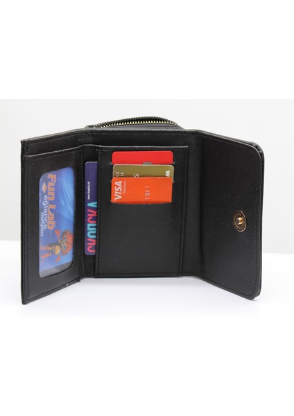 Haki Bozuk Para Gözlü Bol Kartlıklı Mini Kadın Cüzdanı 004