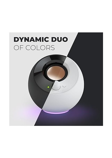 Pebble Se Hoparlör 2.0 Minimalist Pc Hoparlör, Usb-C Rgb Aydınlatmalı, 3,5 mm Aux Girişi, Bilgisayarlar ve Dizüstü Bilgisayarlar Için 4,4 W'a Kadar Rms'ye Kadar Güç (Beyaz) indirimleri