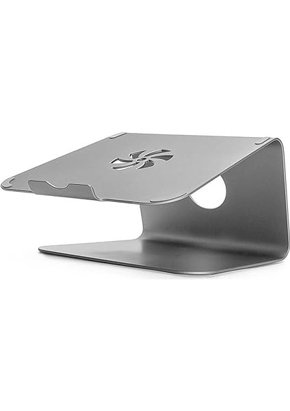 Alüminyum Laptop Stand – MacBook &amp; 10-17” Dizüstü Bilgisayarlarla Uyumlu, Ergonomik Yükseltici, Isı Dağıtıcı, Sabit Masa Standı, Rain Design Stil Uyumlu Gri fiyatları