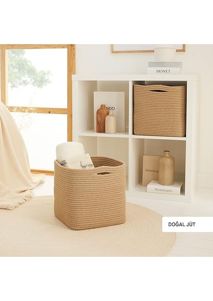 Home Textile Jüt Sepet 30 x 30 x 30 cm modelleri