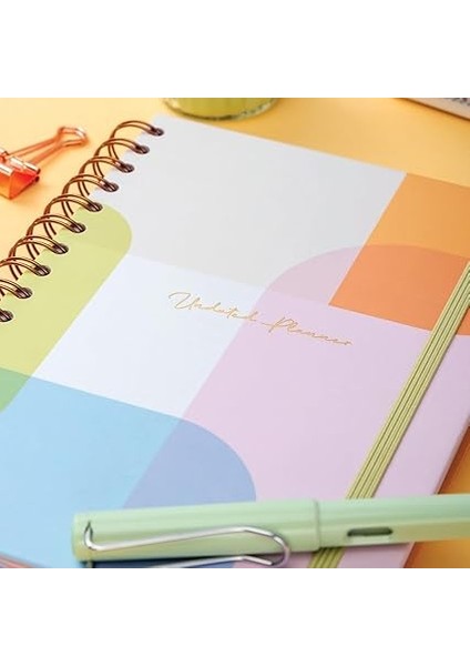 A5 Spiralli Süresiz Renkli Planlayıcı Ajanda Motivasyon Sayfalı Çok Renkli fırsatları