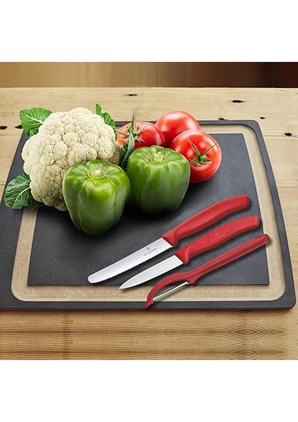 6.7111.31 Kırmızı Soyma Seti, 3 Parça indirimleri