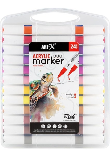 Art-X Akrilik Marker Çift Taraflı Profesyonel Kalem Seti 36 Li
